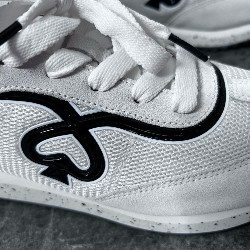 Kate Spade White and Black Brigitte Runner Tennis Shoe Size 7.5 B Retro Style - Picture 5 of 15